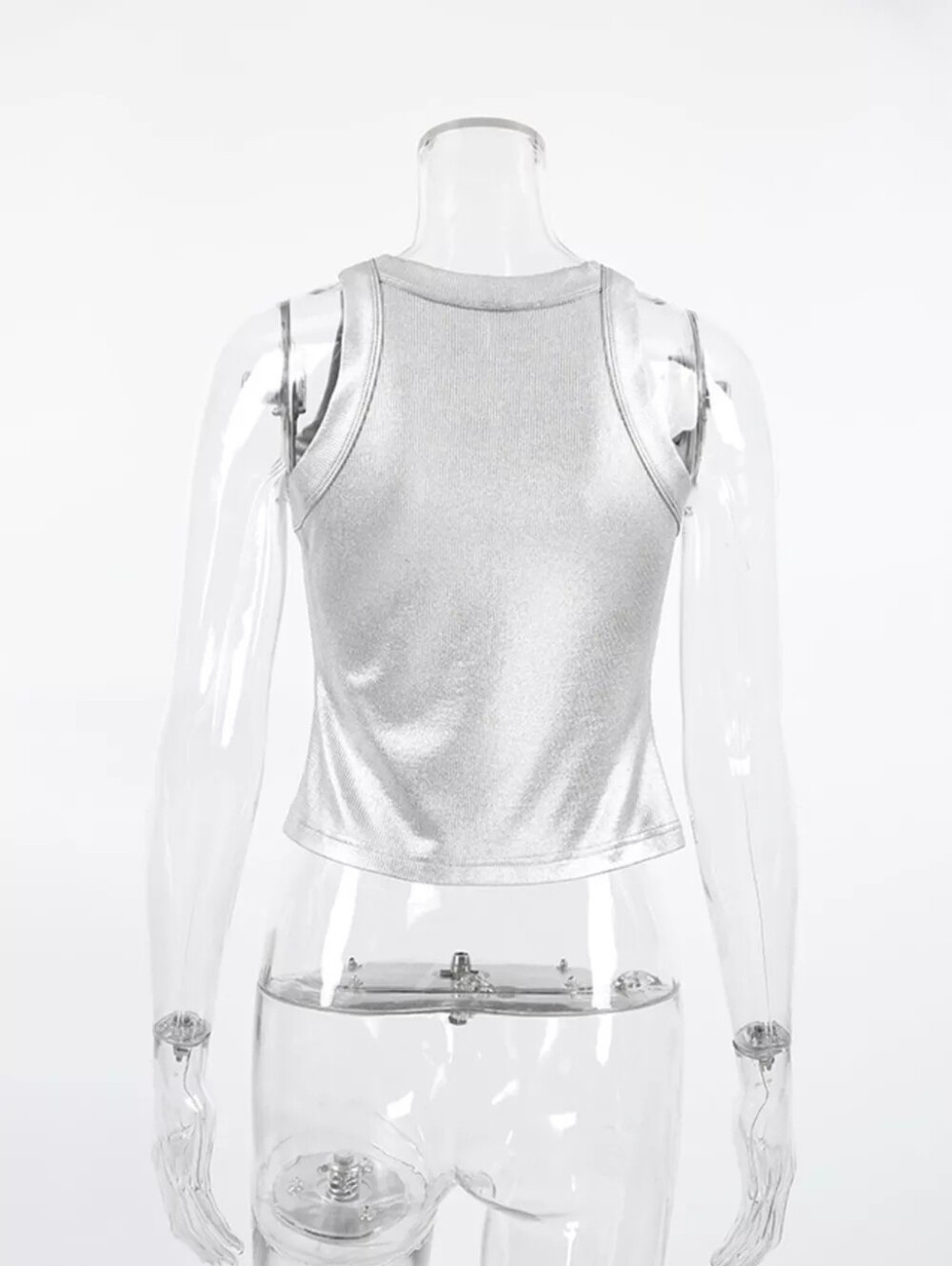 Ribbed Racerback Tank Top - Picture 7 of 13